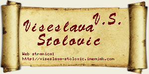 Višeslava Stolović vizit kartica
